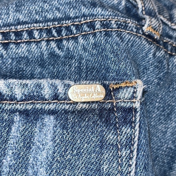 TIME TO WASTE MID RISE STRAIGHT LEG SPECIAL A JEANS (MEDIUM LIGHT) waist 30” - Picture 5 of 12